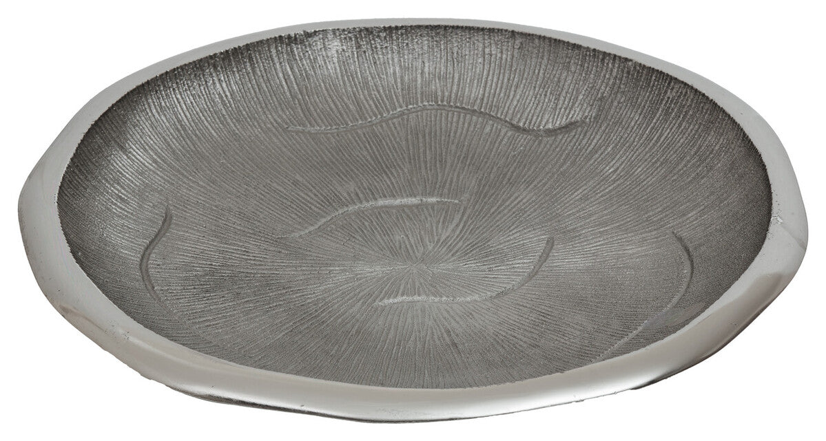 Large Oak Effect Silver Bowl | Silva