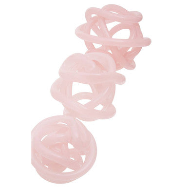 Set of 3 Pink Glass Ornament | Knot Decor