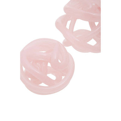 Set of 3 Pink Glass Ornament | Knot Decor