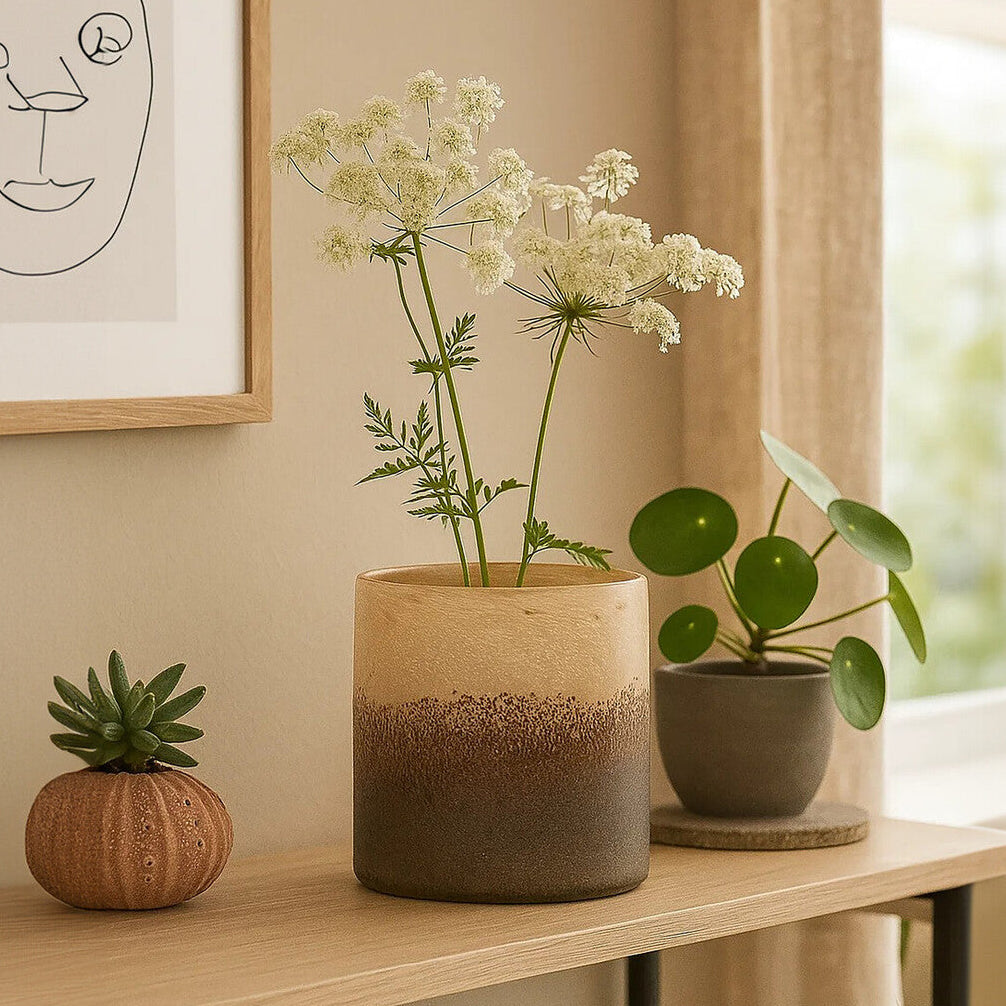 Small Natural Sand Effect Vase | Chiara
