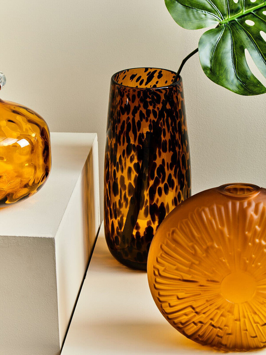 Large Tortoise Shell Effect Vase | Celia