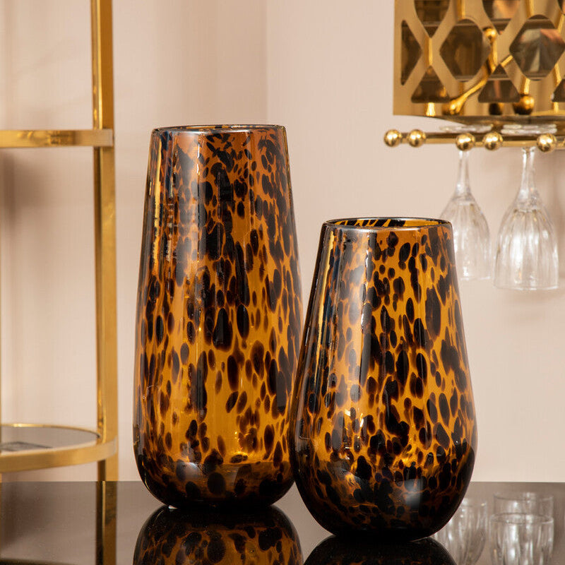 Large Tortoise Shell Effect Vase | Celia