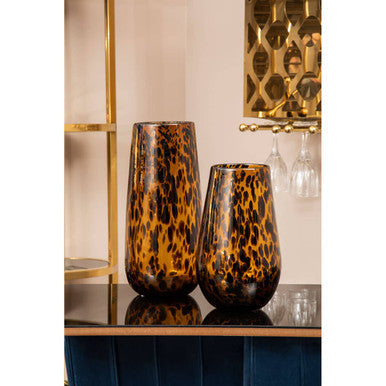 Large Tortoise Shell Effect Vase | Celia