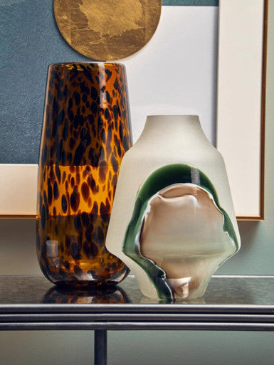 Large Tortoise Shell Effect Vase | Celia