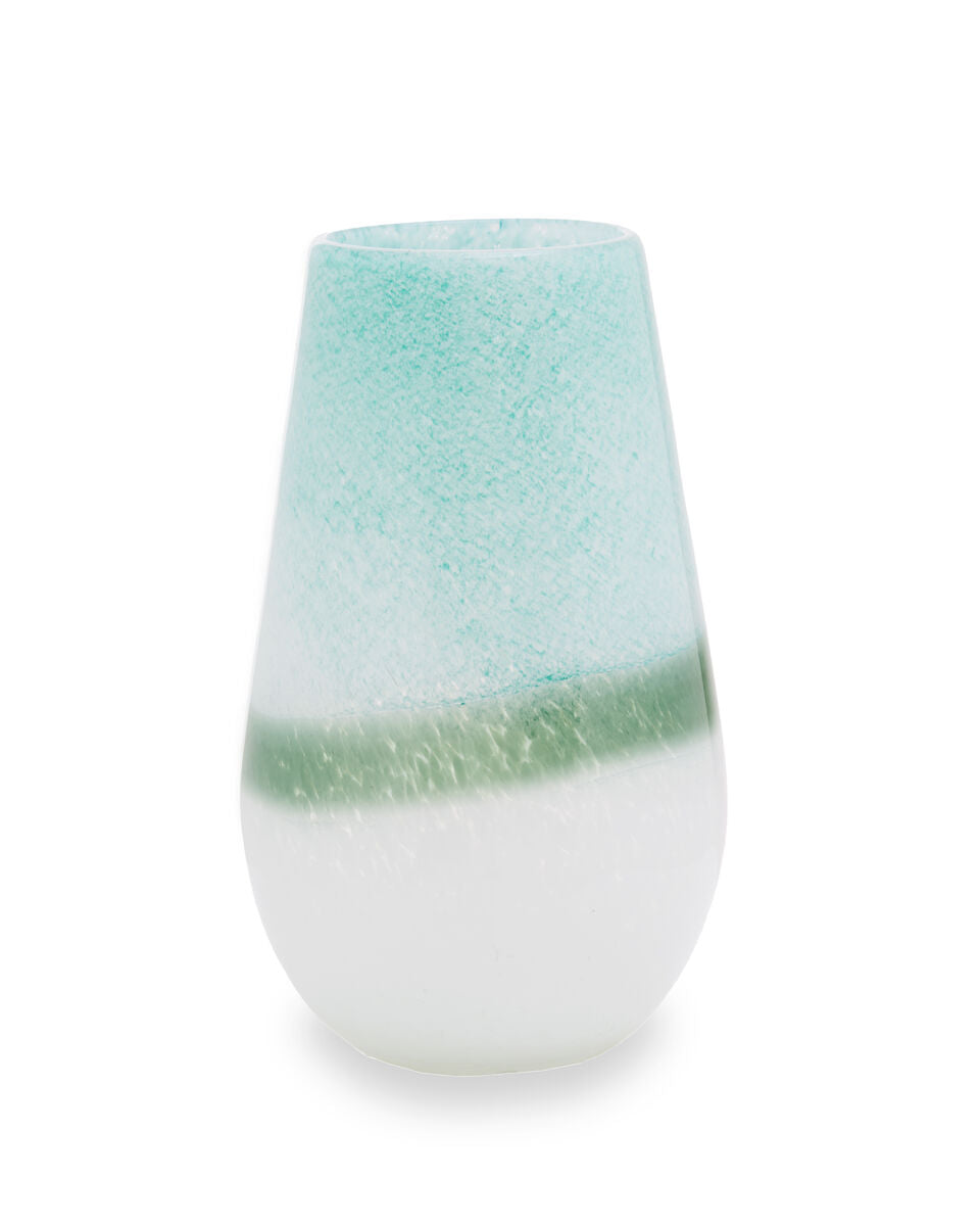 Small Turquoise and White Ombre Vase | Celia