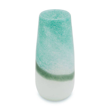 Large Turquoise and White Ombre Vase | Celia