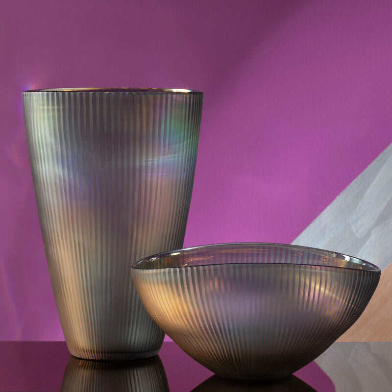 Large Grey Glass Vase | Hessa
