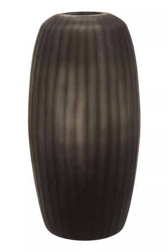 Small Dark Grey Glass Vase | Hessa
