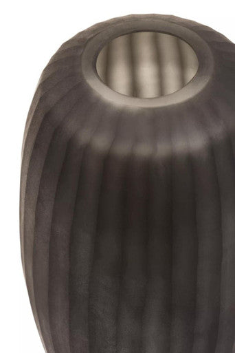 Small Dark Grey Glass Vase | Hessa