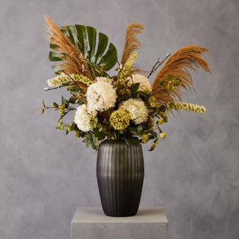 Large Dark Grey Glass Vase | Hessa