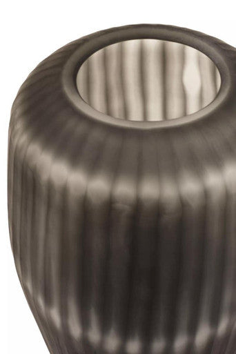 Large Dark Grey Glass Vase | Hessa