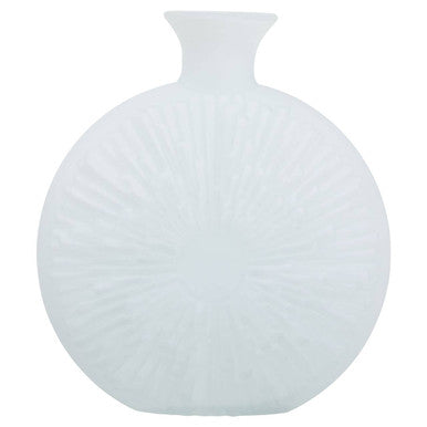 Matte White Glass Vase | Hadia