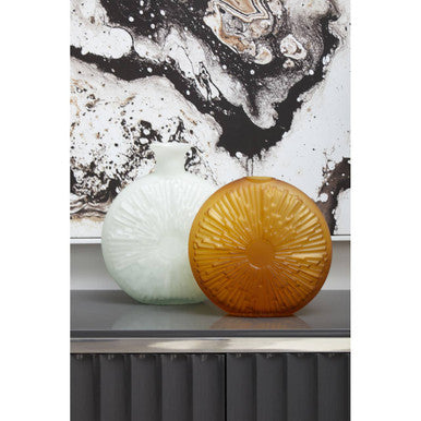 Matte White Glass Vase | Hadia