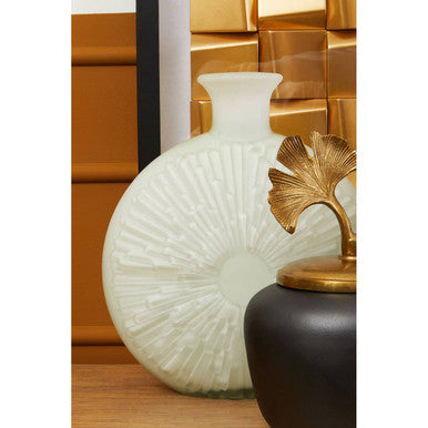 Matte White Glass Vase | Hadia