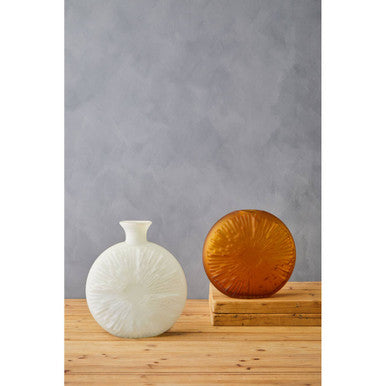 Matte White Glass Vase | Hadia