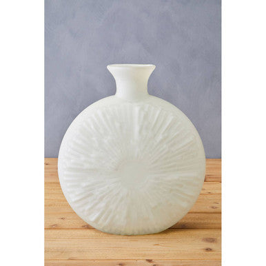 Matte White Glass Vase | Hadia