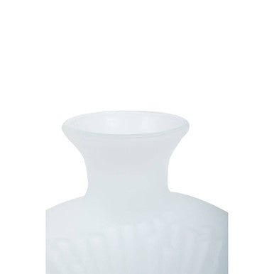 Matte White Glass Vase | Hadia