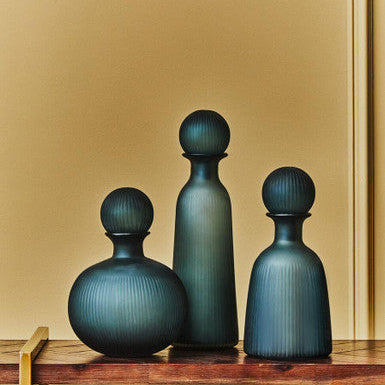 Large Blue Bottle Vase | Hira