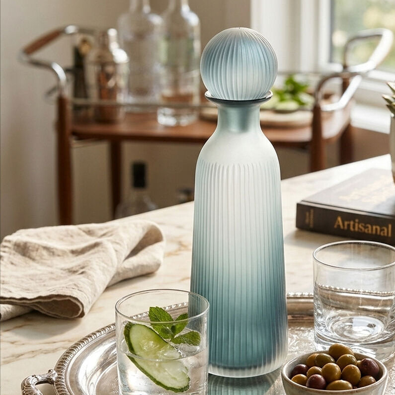 Large Blue Bottle Vase | Hira