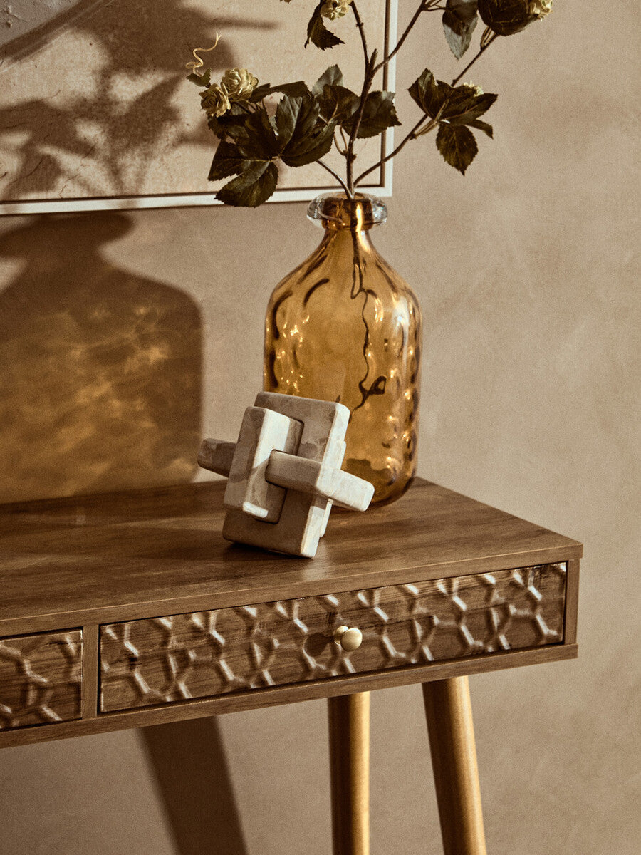 Amber Tall Glass Bottle Vase | Huda