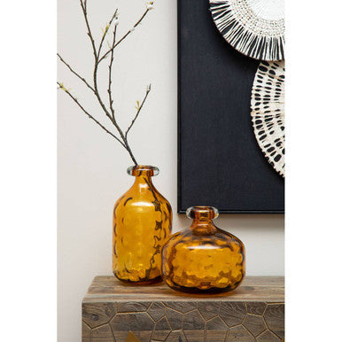 Amber Glass Bottle Vase | Huda