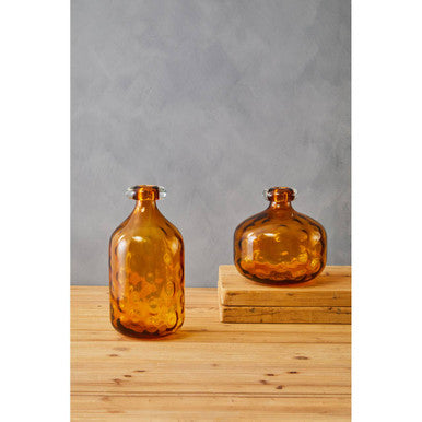 Amber Glass Bottle Vase | Huda