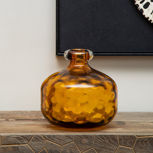 Amber Glass Bottle Vase | Huda