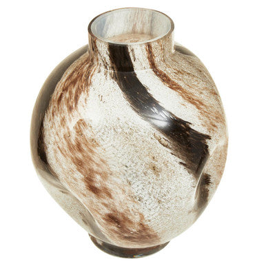 Brushstroke Design Small Glass Vase | Heba
