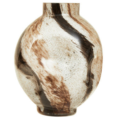 Brushstroke Design Small Glass Vase | Heba