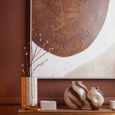 Brushstroke Design Small Glass Vase | Heba