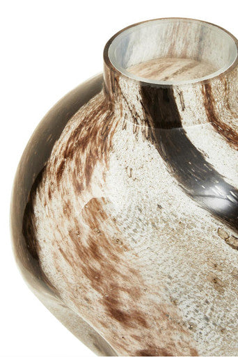 Brushstroke Design Small Glass Vase | Heba