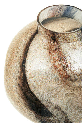 Brushstroke Design Large Glass Vase | Heba