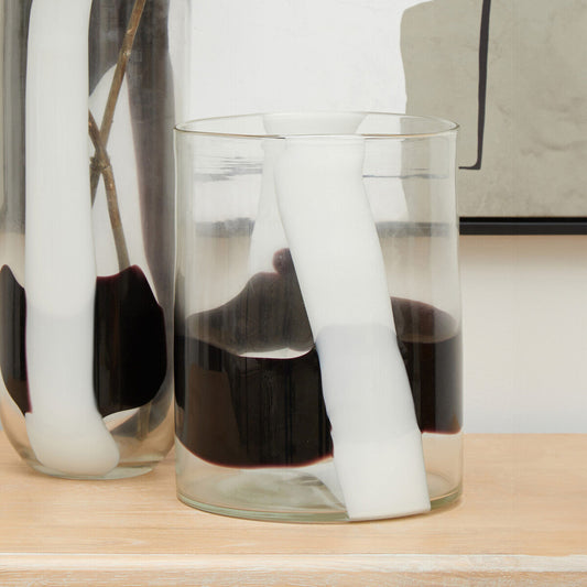 Small Glass Vase with Abstract Pattern | Hania