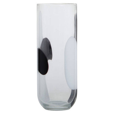 Large Glass Vase with Abstract Pattern | Hania