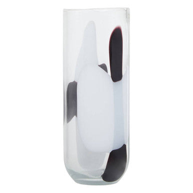 Large Glass Vase with Abstract Pattern | Hania