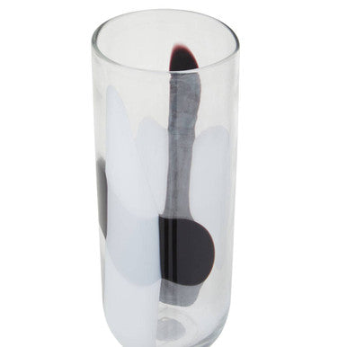 Large Glass Vase with Abstract Pattern | Hania