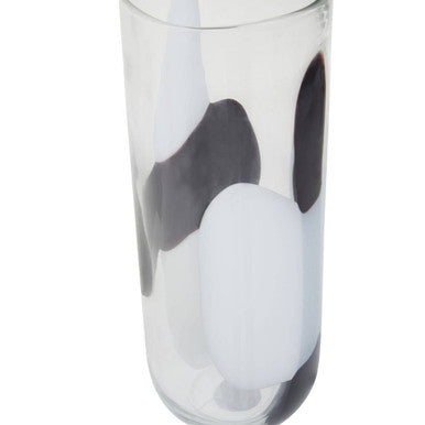 Large Glass Vase with Abstract Pattern | Hania