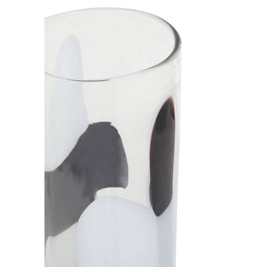 Large Glass Vase with Abstract Pattern | Hania