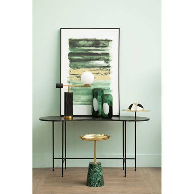 Small Green Glass Vase with Abstract Pattern | Hania