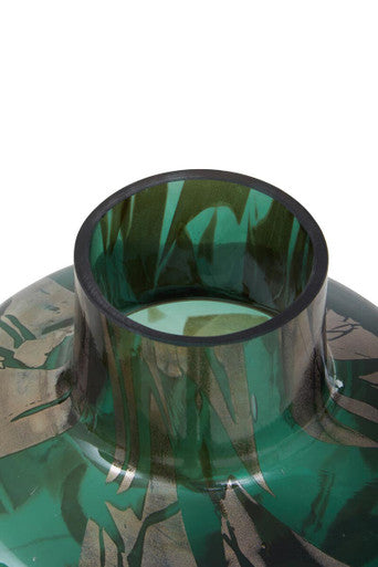 Green and Gold Small Glass Vase | Herbie