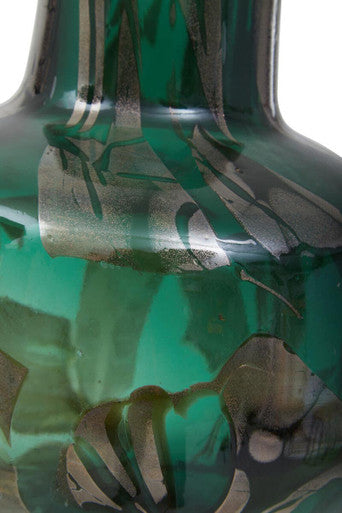 Green and Gold Small Glass Vase | Herbie