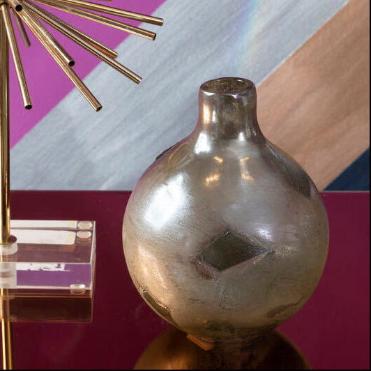 Small Metallic Effect Bottle Vase | Herbie