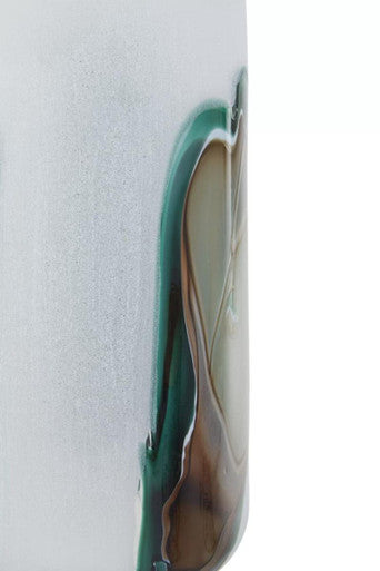 Tall Glass Vase with Marbled Design | Hakan