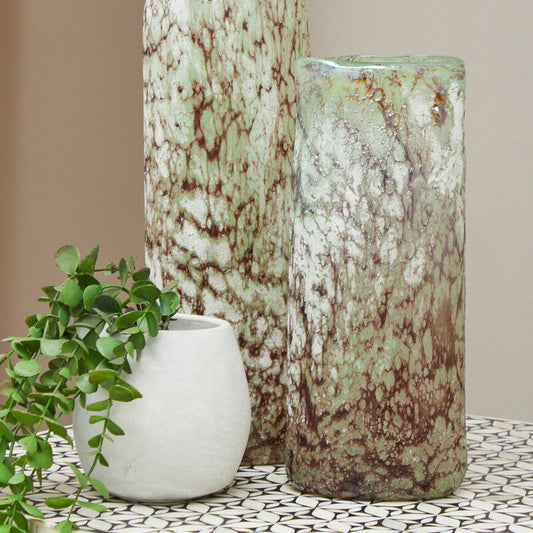 Large Glass Marble Effect Vase | Harri