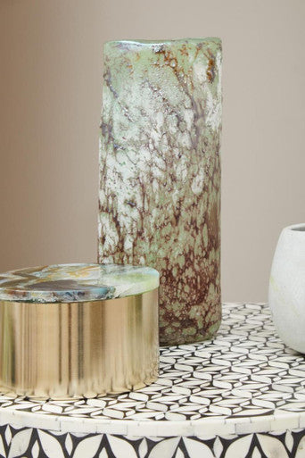 Large Glass Marble Effect Vase | Harri