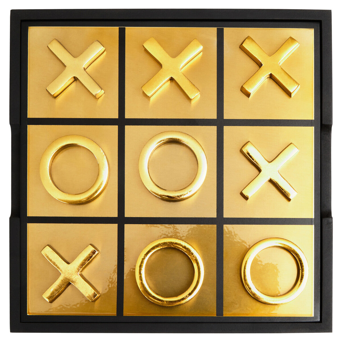 Black and Gold Aluminium Noughts and Crosses | Churchill Games