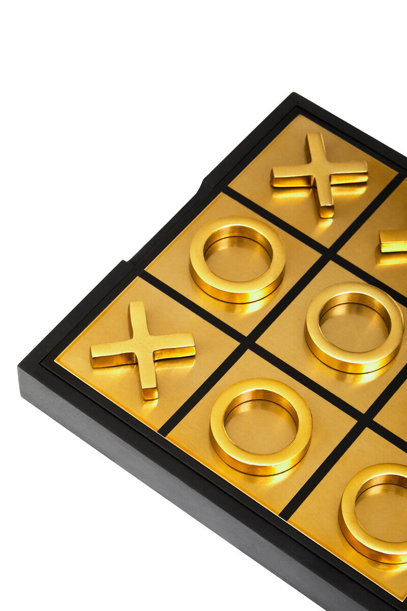 Black and Gold Aluminium Noughts and Crosses | Churchill Games