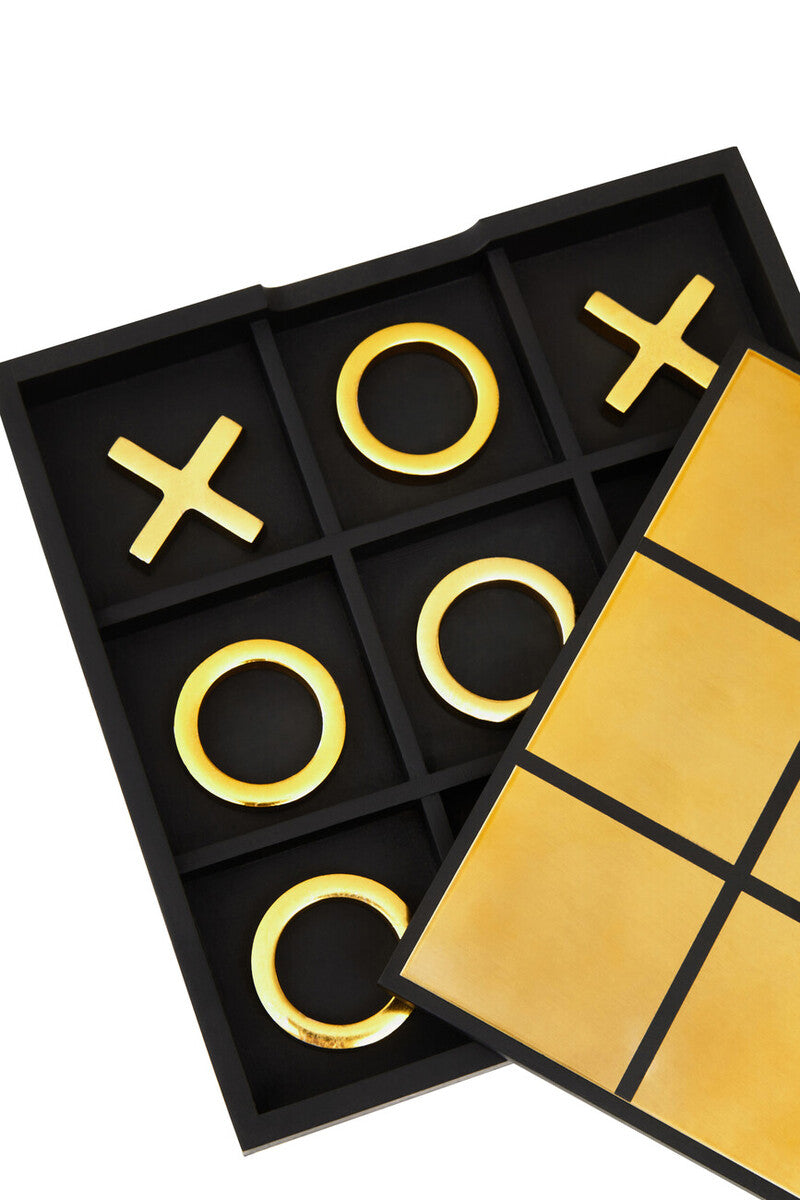 Black and Gold Aluminium Noughts and Crosses | Churchill Games