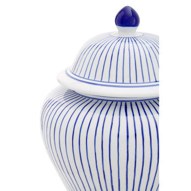 Small White and Blue Ceramic Jar | Damson