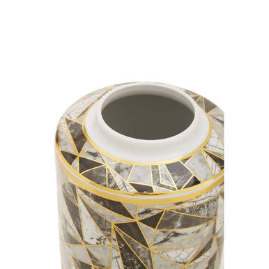 Small Marble Effect Pattern Ceramic Jar | Doria